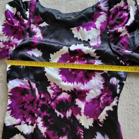 Anthropologie leifsdottir silk floral long sleeve shift dress size 6 - Picture 6 of 12